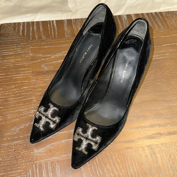 Tory Burch Shoes - Black Velvet Tory Burch Heels